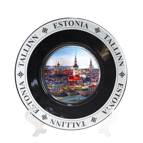 Taldrik Tallinn hõbedase äärega 20cm TALH20