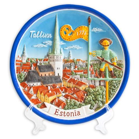 Taldrik Vana Toomasega 20 cm (sinise äärega)