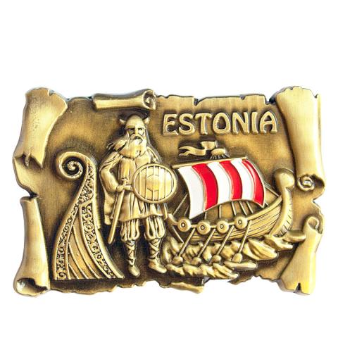 Metallist magnet Estonia viikingi ja laevaga