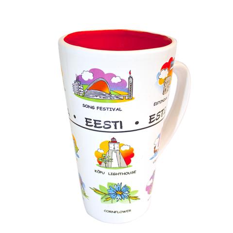 Latte kruus Eesti sümbolitega