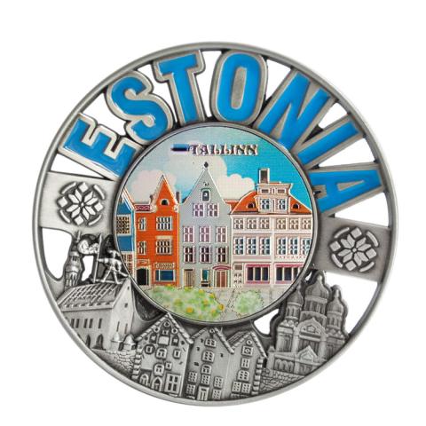 Värviline metallist magnet Estonia 