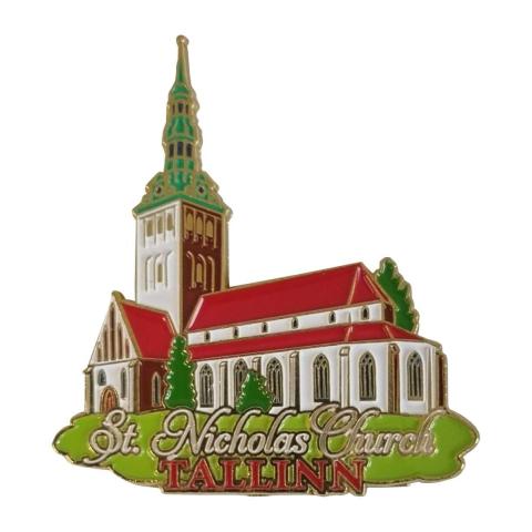 Metallist magnet Niguliste kirik - värviline