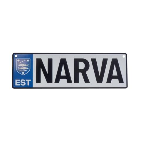 Plekist plaat numbrimärk Narva