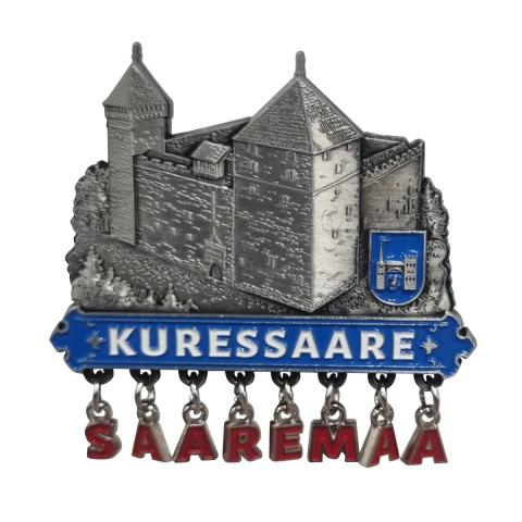 Metallist magnet Saaremaa - rippuvate tähtedega