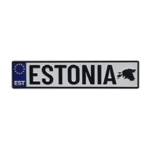 Plekist magnet plaat Estonia maakaardiga