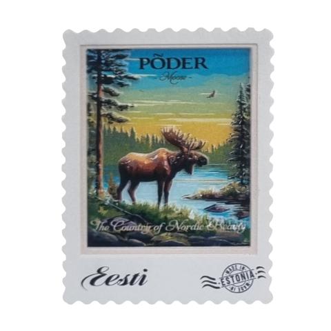 Magnet postmark Põder2