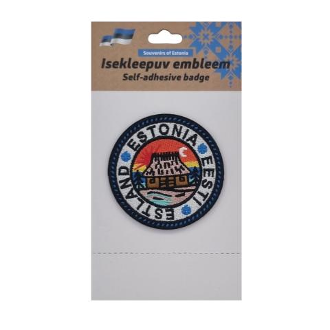 Embleem talumajaga - ümmargune