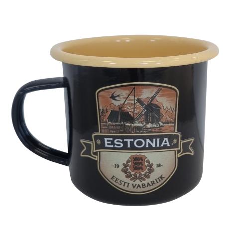 Plekist kruus Veskiga - must